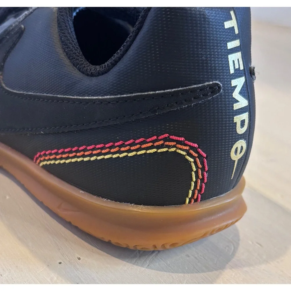 Nike Tiempo Legend 7 Academy IC Ronaldinho 10R Black Gum AQ3824-007 Kids 3.5Y